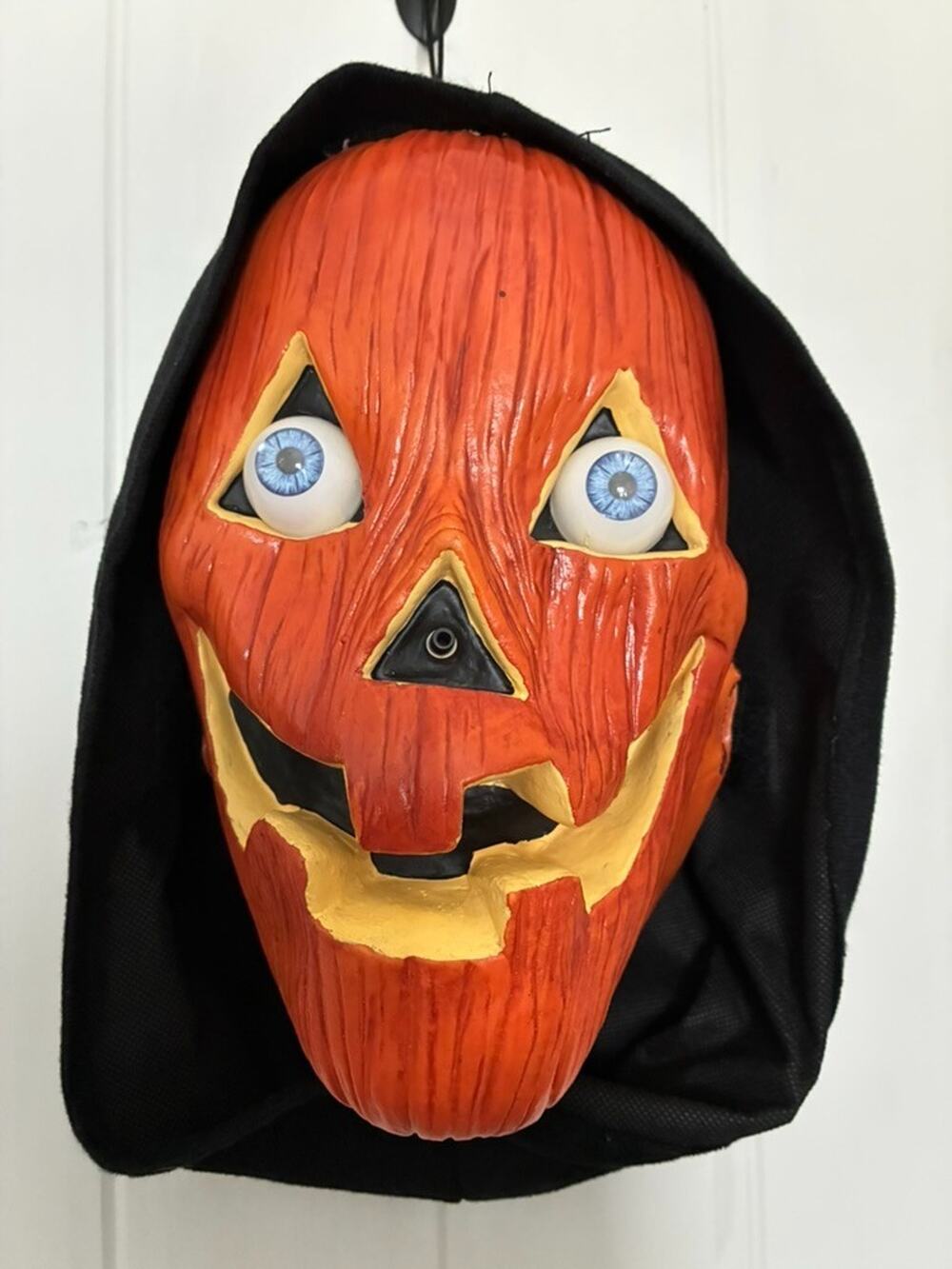 Hanging Animated Pumpkin Reaper Halloween Door Greeter Talking Light Up Tested